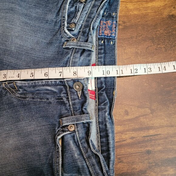 Lucky Brand Jeans Size 6 Gene Montesano Crop Dunagrees USA Medium Light Wash - Picture 11 of 14